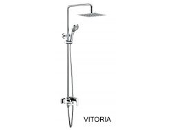 Badewanne Mischbatterie, Mischer, quadratische Linie - VITORIA CHROME