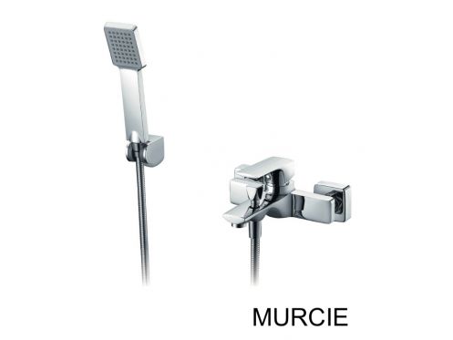 Wannenmischbatterie gerade / quadratisch - MURCIE CHROME