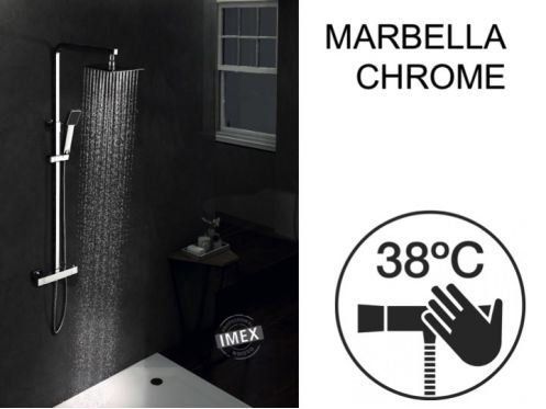 Thermostatische Duschsule mit geraden und quadratischen Oberflchen - MARBELLA CHROME