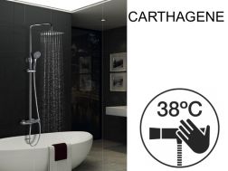 Badewanne-Mischbatterie mit Dusche, Thermostat - CARTHAGENE CHROME