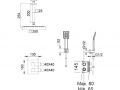 Einbau-Dusch-, Thermostat- und Regenduschkopf 25 x 25 - CADIX CHROME