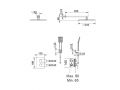 Einbau-Dusch-, Thermostat- und Regenduschkopf 25 x 25 - CADIX CHROME