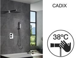 Einbau-Dusch-, Thermostat- und Regenduschkopf 25 x 25 - CADIX CHROME