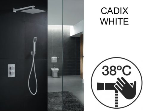 Einbau-Dusch-, Thermostat- und Regenduschkopf 25 x 25 - CADIX WHITE