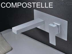 Einbau-Wandarmatur, Einhebel, Länge 175 mm - COMPOSTELLE WHITE