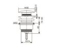 Push-Up Ablaufventil quadratisch Chrom