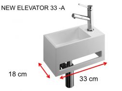 Toilette Waschbecken, original, schmal und Design.