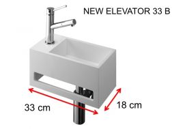 Toilette Waschbecken, original, schmal und Design.