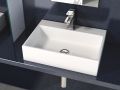 Waschbecken, 500 x 350 mm, aus weier Keramik - LEO