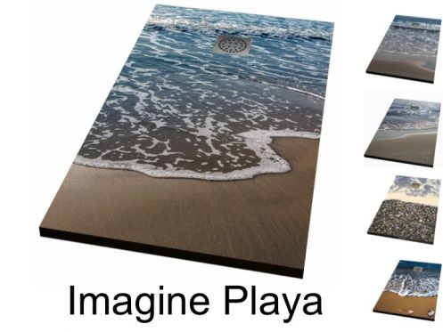 Duschwanne, verziert mit einem personalisierten Bild - IMAGINE PLAYA