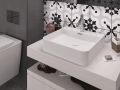 Waschbecken, 500 x 420 mm, aus wei�er Keramik - SIL