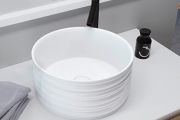 Waschbecken Ø 410 mm, aus verzierter Keramik - ANETO