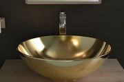 Waschbecken Ø 400 mm, aus verzierter Keramik - BOL GOLD