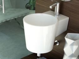 Washbasin 470 x 390 mm, ceramic, wall-hung - ADONIA