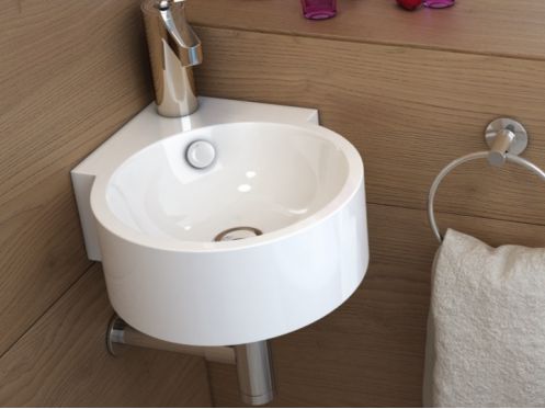 Washbasin 310 x 430 mm, ceramic, wall-hung - DASHA