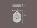 Washbasin 310 x 430 mm, ceramic, wall-hung - DASHA