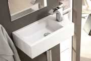 Handwaschbecken, 255 x 455 mm, Keramik, aufgehängt - PICOLO R.
