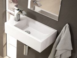 Handwaschbecken, 255 x 455 mm, Keramik, aufgehängt - PICOLO I.