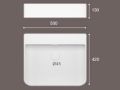 Washbasin 420 x 500 mm, ceramic, wall-hung - SIL