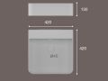 Washbasin 420 x 420 mm, ceramic, wall-hung - EUME