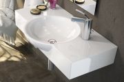 Washbasin 710 x 430 mm, ceramic, wall-hung - BEMUS