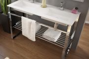 Montagehalterung zu Fuß für Waschtischplatte mit Handtuchhalter - SEVILLA