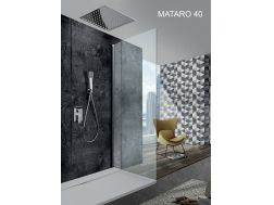 Eingebaute Dusche, eingebauter Mixer und Deckenleuchte 40 x 40 cm, Regeneffekt - MATARO 40