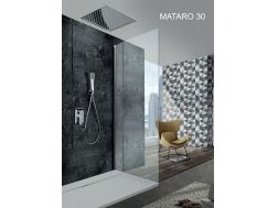 Eingebaute Dusche, eingebauter Mixer und Deckenleuchte 30 x 30cm, Regeneffekt - MATARO 30