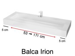 Waschtischplatte, 50 x 120 cm, in fester Oberfläche - BALCA IRION