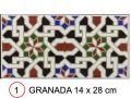 GRANADA 14x28 cm - Wandfliese im orientalischen Stil.