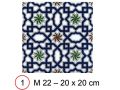 M-22 20x20 cm - Wandfliese im orientalischen Stil.