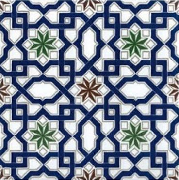 M-22 20x20 cm - Wandfliese im orientalischen Stil.