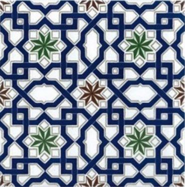 M-22 20x20 cm - Wandfliese im orientalischen Stil.