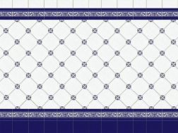 CUARTEO AZUL 20x20 cm - Wandfliese im orientalischen Stil.