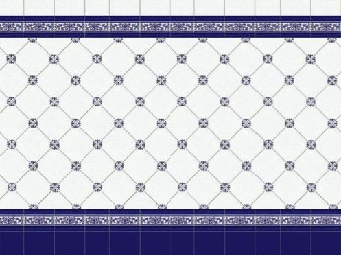 CUARTEO AZUL 20x20 cm - Wandfliese im orientalischen Stil.