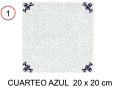 CUARTEO AZUL 20x20 cm - Wandfliese im orientalischen Stil.