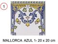 MALLORCA 20x20 cm - Wandfliese im orientalischen Stil.