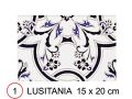 LUSITANIA AZUL 15x20 cm - Wandfliese im orientalischen Stil.