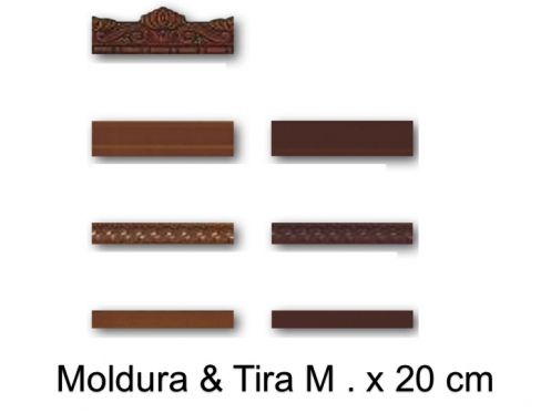 Moldura und Tira M. 20 cm - Wandfliese im orientalischen Stil.