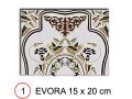 EVORA MARRON 15x20 cm - Wandfliese im orientalischen Stil.
