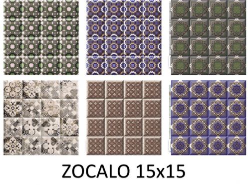 ZOCALO 15x15 cm- Wandfliese im orientalischen Stil.