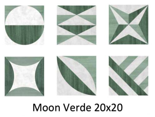 Moon Verdel 20x20 - Fliesen, Zementfliesenoptik