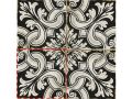 ENZA 15x15 cm -  Bodenfliesen, traditionelle Schwarz-Wei�-Muster