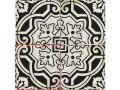 ORNELLA 15x15 cm -  Bodenfliesen, traditionelle Schwarz-Wei�-Muster
