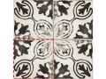 IRUELA BLACK 15x15 cm -  Bodenfliesen, klassische Muster