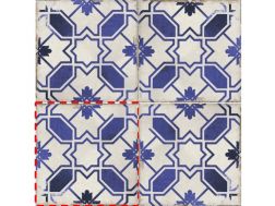 CALETA BLUE 15x15 cm -  Bodenfliesen, klassische Muster