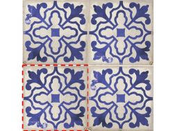 VILLENA BLUE 15x15 cm -  Bodenfliesen, klassische Muster
