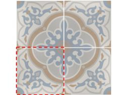GAETINE BLEU 20x20 -  Fliesen, Boden, Aussehen, Zementfliesen