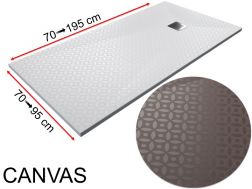 Shower tray, fabric effect finish, in canvas - CANVAS