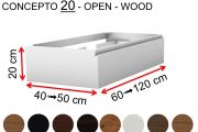 Badmöbel nach Mass, integrierter Griff, Höhe 20 cm, Holzoptik - EL CONCEPTO 20 Open Wood
